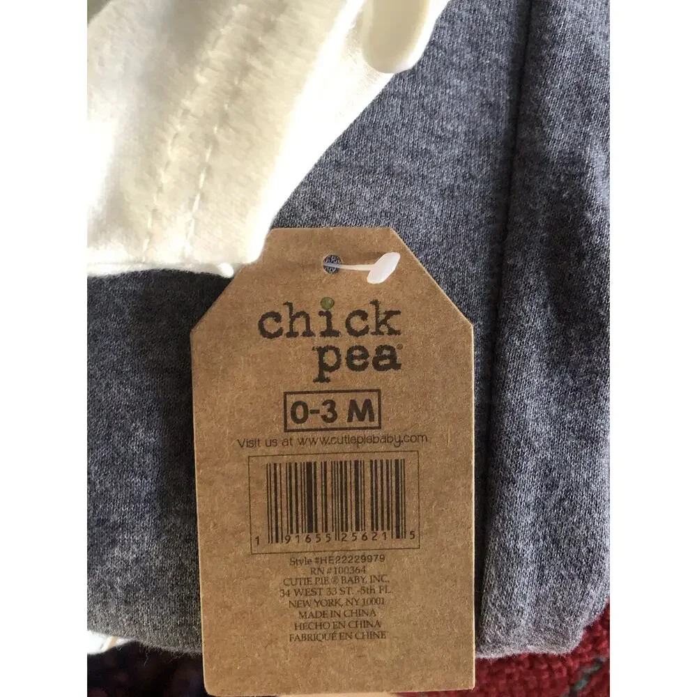 Chick Pea Baby Boy 3 Piece bodysuit Set 0-3 Months Grandpa’s New Buddy NWT